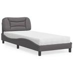 vidaXL Bed met matras kunstleer grijs 80x200 cm, Huis en Inrichting, Slaapkamer | Bedden, Overige materialen, Eenpersoons, Verzenden