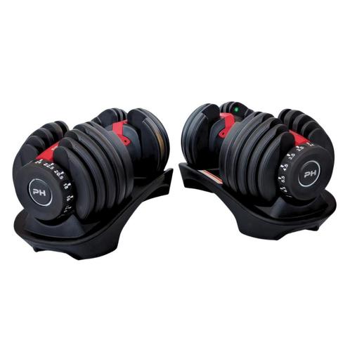 PH Fitness Verstelbare Dumbells Set 24KG - Smart Dumbbells, Sport en Fitness, Fitnessmaterialen, Armen, Benen, Borst, Buik, Rug