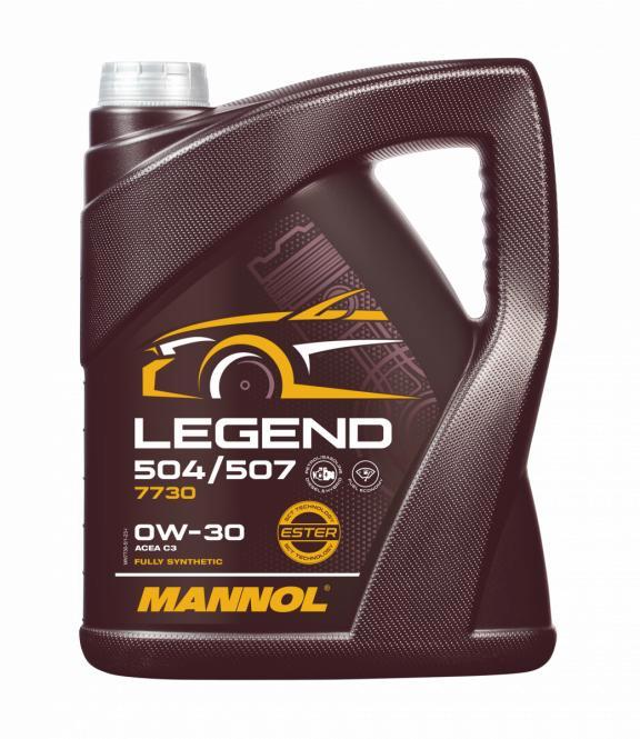 Mannol Legend 504/507 0W30 Vol Synthetische motorolie - 5 Li, Auto diversen, Onderhoudsmiddelen, Verzenden
