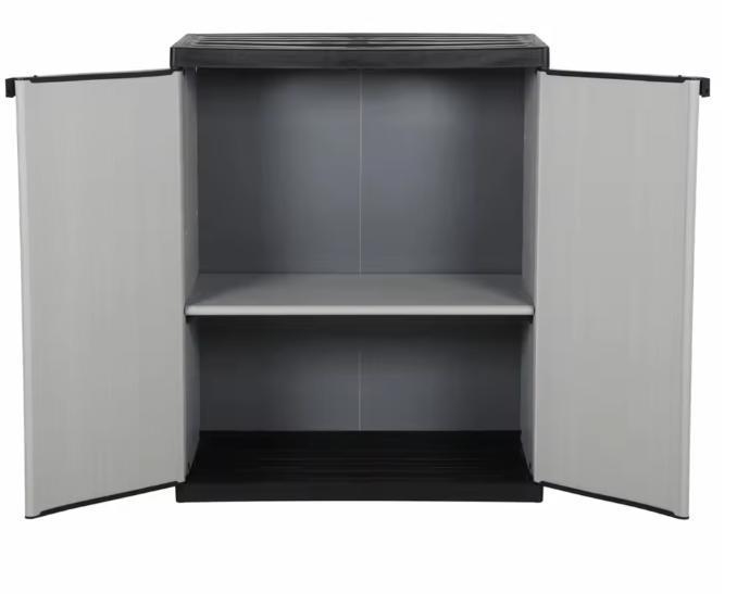 Complete Tuinopbergkast Buiten: 2 Deuren, Plank, 68x40x85cm, Tuin en Terras, Tuinmeubel-accessoires, Nieuw, Verzenden