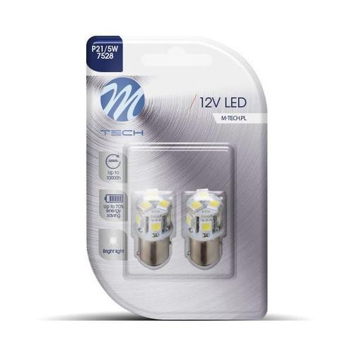 LED - BAY15d / P21/5W 12V - Basic 8x Led diode - Wit - Set, Auto diversen, Tuning en Styling, Ophalen of Verzenden