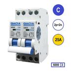 Gacia installatieautomaat Kookgroep 2P+2N C25 6KA -, Doe-het-zelf en Verbouw, Elektra en Kabels, Ophalen of Verzenden, Nieuw