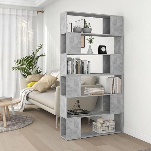 vidaXL Boekenkast/kamerscherm 100x24x188 cm betongrijs, Huis en Inrichting, Kasten | Boekenkasten, Minder dan 25 cm, Nieuw, Overige houtsoorten