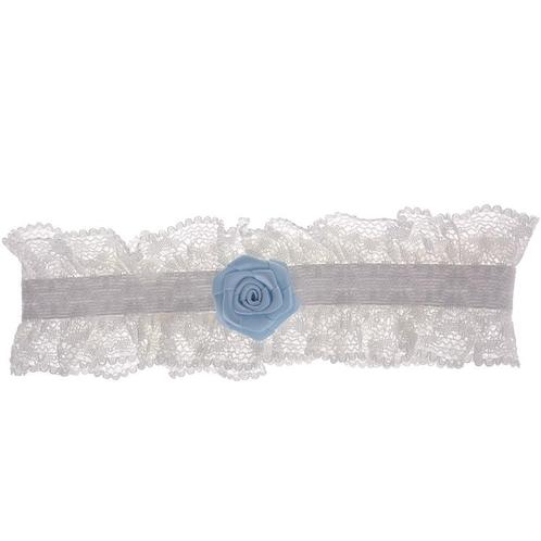 Kousenband ivoor met blauwe bloem NIEUW, Kleding | Dames, Trouwkleding en Trouwaccessoires, Wit, Nieuw, Ophalen of Verzenden