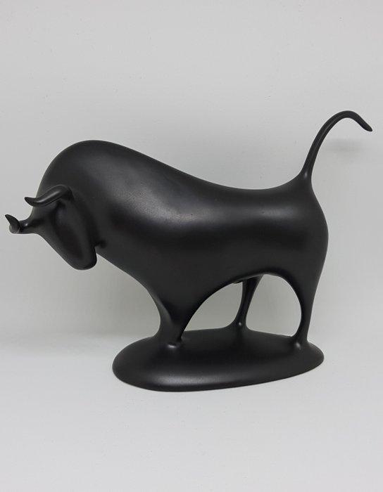Royal Dux - Jaroslav Ježek - Figuur - Black Bull - Porselein, Antiek en Kunst, Antiek | Glas en Kristal