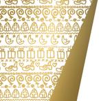 Inpakpapier Sinterklaas  Dubbelzijdig Goud - Breedte 50 cm -, Diversen, Sinterklaas, Nieuw, Ophalen of Verzenden
