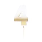 Goud Witte Kaars 4 Jaar 5cm, Verzenden, Nieuw