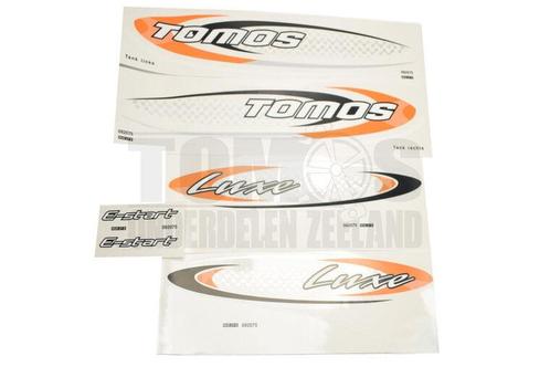 Tomos Stickerset Luxe E-start set 6-delig compleet set, Fietsen en Brommers, Brommeronderdelen | Algemeen, Nieuw, Ophalen of Verzenden