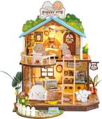 Robotime Puppy Cozy Villa Miniatuurhuisje Bouwpakket Mode..., Verzenden, Nieuw