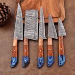 Keukenmes - Chefs knife - Hars, hout en gevouwen staal -