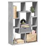 vidaXL Boekenkast 63x20x90 cm bewerkt hout betongrijs, Verzenden, Nieuw, Overige houtsoorten