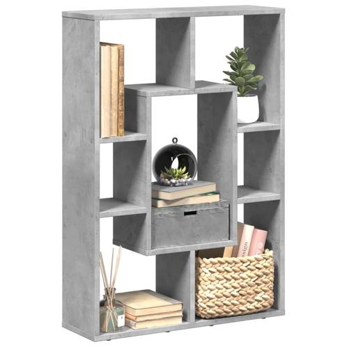 vidaXL Boekenkast 63x20x90 cm bewerkt hout betongrijs, Huis en Inrichting, Kasten | Boekenkasten, Nieuw, Overige houtsoorten, Verzenden