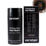 Keratain Thickening Hair Fibers - 25gr Dark Brown, Nieuw, Ophalen of Verzenden, Gel, Wax, Haarlak of Mousse