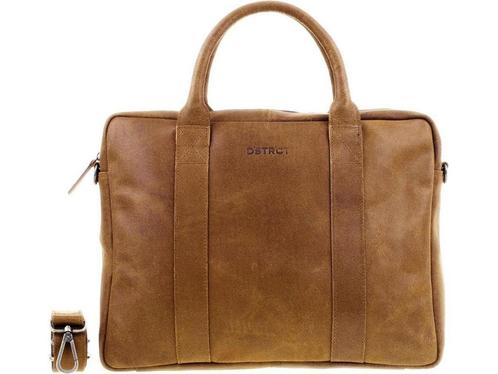 DSTRCT Limited Laptoptas - 15,6 inch - Cognac, Huis en Inrichting, Woonaccessoires | Overige, Zo goed als nieuw, Verzenden