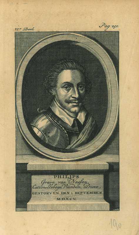 Portrait of Philip of Nassau, Antiek en Kunst, Kunst | Etsen en Gravures