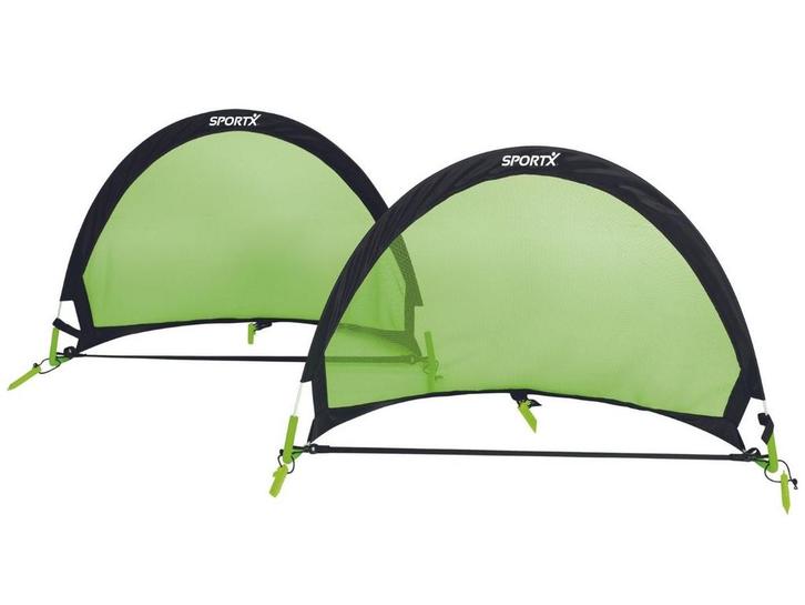 SportX Voetbaldoel - set 2 goals - Zwart/Groen, Sport en Fitness, Voetbal, Nieuw, Verzenden
