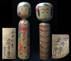 Set van 2 / Japanse vintage houten Kokeshi-pop (H:30cm) -