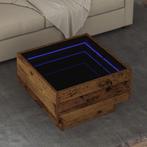 vidaXL Salontafel Oud hout 50 x 50 x 30 cm Bewerkt hout, Verzenden, Vierkant, Nieuw, 50 tot 100 cm