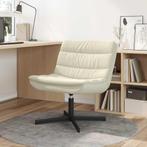 vidaXL Draaistoel Crème 63 x 75 x 76 cm PU, Verzenden, Nieuw