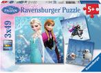 Disney Frozen - Avontuur in Winterland Puzzel (3x49 stukjes), Kinderen en Baby's, Speelgoed | Kinderpuzzels, Nieuw, Verzenden