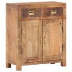 vidaXL Dressoir 65x30x75 cm massief ruw mangohout, Verzenden, Nieuw, 50 tot 100 cm, 25 tot 50 cm