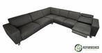 Refurbished 6-zits hoekbank donkergrijs 6 mnd garantie!, Huis en Inrichting, Gebruikt, Hoekbank, 300 cm of meer, Vierpersoons of meer