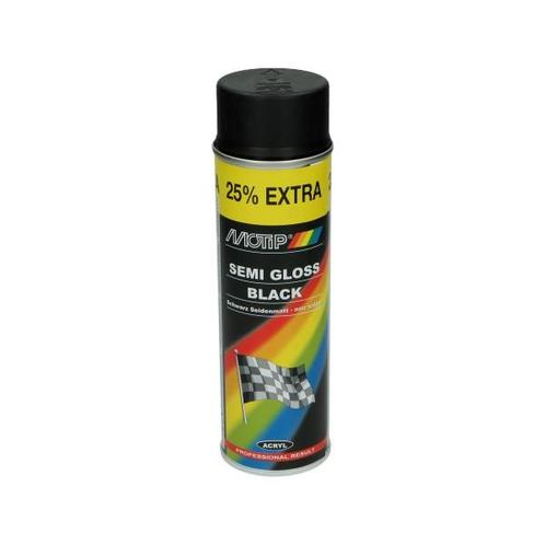 Spuitlak 500mL spuitbus zwart zijdeglans motip 04001, Motoren, Onderdelen | Merk-onafhankelijk, Nieuw, Verzenden