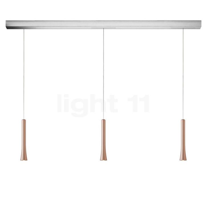 Oligo Rio Hanglamp 3-lichts LED, koper (Hanglampen), Huis en Inrichting, Lampen | Hanglampen, Nieuw, Verzenden