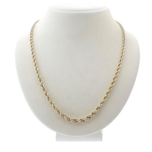 Gouden draaischakel ketting | 47 cm (gouden ketting), Sieraden, Tassen en Uiterlijk, Kettingen, Overige kleuren, Gebruikt, Goud