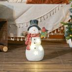 Kerstdecoratie, Sneeuwman Met Vogel, 4 Warmwitte LEDs, Op B, Diversen, Kerst, Verzenden, Nieuw