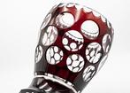 Meyrs Neffe Art Deco Ruby Red Faceted Glass Vase 1915 -