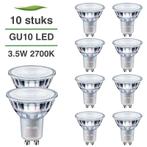 10x GU10 LED spot | Philips CorePro | 3.5W 2700K warm wit, Huis en Inrichting, Nieuw, Bajonetsluiting, Overige typen, Sfeervol