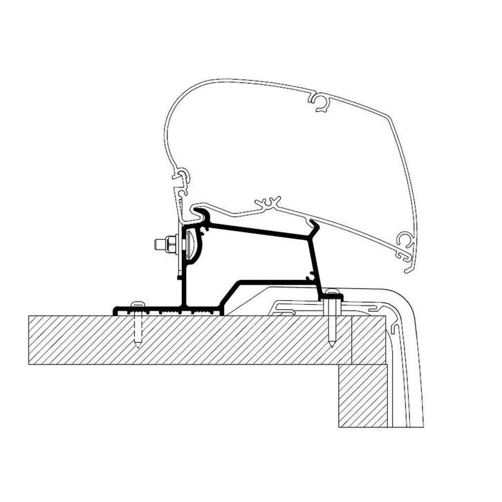 Thule Rapido Serie Compact Adapter 400, Caravans en Kamperen, Voortenten en Luifels, Nieuw, Thule, Ophalen of Verzenden