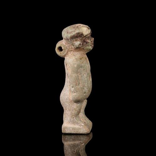 Oud-Egyptisch Geëmailleerde Samengestelde Pataikos Amulet, Antiek en Kunst, Antiek | Overige Antiek