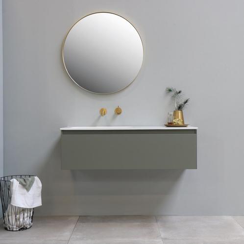 Ink Spiegel Rond Mat Goud Aluminium Kader (Alle Maten, Doe-het-zelf en Verbouw, Sanitair, Bad, Nieuw, Ophalen of Verzenden
