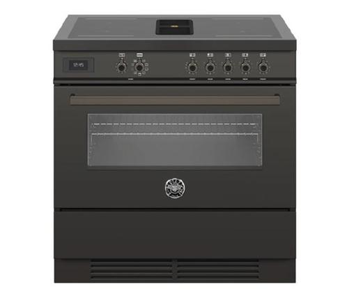 Inductie fornuis met kookveldafzuiging Bertazzoni, Witgoed en Apparatuur, Fornuizen, Vrijstaand, 4 kookzones, Energieklasse A of zuiniger