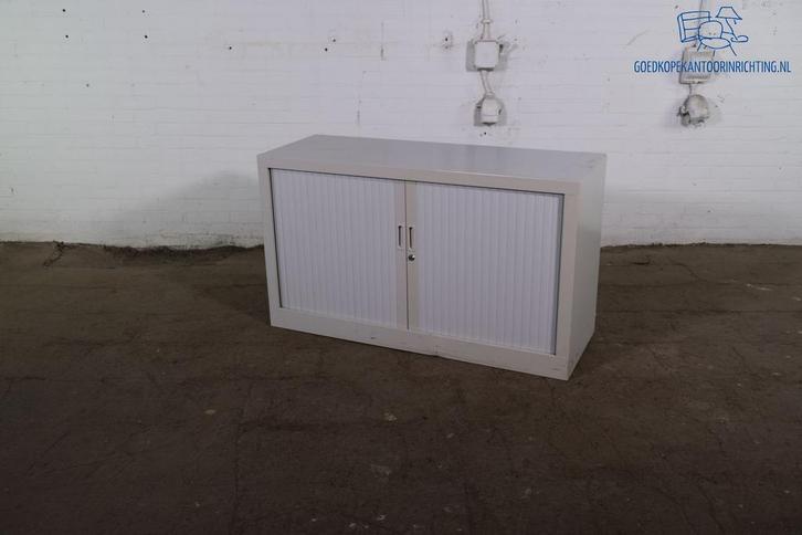 Roldeurkast | Tweedehands | Grijs | 1 legbord | LK259, Huis en Inrichting, Kasten | Roldeurkasten en Archiefkasten, Gebruikt, Verzenden