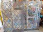 Antieke glas in lood ruiten.