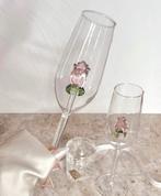 “Le Vie en Rose” Champangeglazen - Set van 2, Huis en Inrichting, Verzenden, Nieuw, Glas
