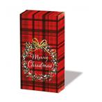 Ambiente - Zakdoeken - Christmas plaid red, Verzenden, Nieuw