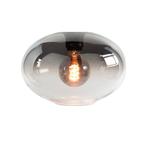 Highlight | Glazen lampenkap 26 cm | Semi smoked glas, Huis en Inrichting, Lampen | Lampenkappen, Zwart, Rond, Nieuw, Ophalen of Verzenden