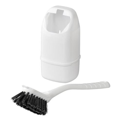 ProPlus Mini wc-borstel met houder - wit - compact en mak..., Caravans en Kamperen, Kampeeraccessoires, Nieuw, Ophalen of Verzenden