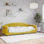 vidaXL Slaapbank 80x200 cm fluweel geel, Huis en Inrichting, Eenpersoons, Verzenden, Nieuw, 80 cm