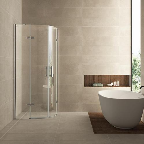 BWS Kwartronde Douchecabine 100x100 cm met 2 deuren 8mm NANO, Doe-het-zelf en Verbouw, Sanitair, Douche, Nieuw, Chroom, Ophalen of Verzenden