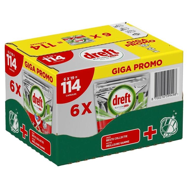 Dreft Platinum Plus Vaatwastabletten, Huis en Inrichting, Schoonmaakartikelen, Verzenden