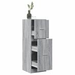 vidaXL Apothekerskast 40x41x118 cm bewerkt hout grijs sonoma, Verzenden, Nieuw