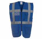 Veiligheidshesje met rits blauw, Verzenden, Nieuw
