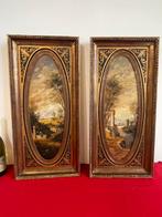 Lijst - Gouden paar bewerkt uit hout. - Hoogte: 63 cm