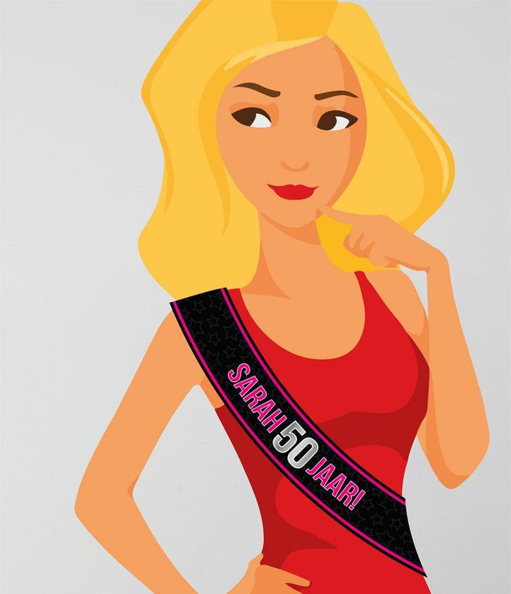 Party sjerp - 50 jaar Sarah, Kleding | Dames, Carnavalskleding en Feestkleding, Nieuw, Ophalen of Verzenden