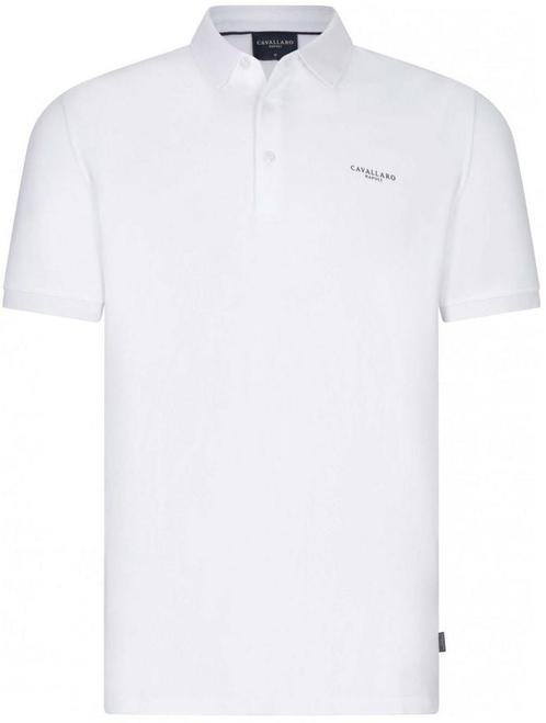 Cavallaro Bavegio Poloshirt Melange Wit maat XL Heren, Kleding | Heren, Polo's, Wit, Nieuw, Maat 56/58 (XL), Verzenden